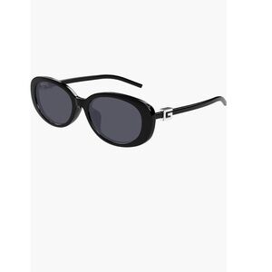 Gucci 55 mm Oval Sunglasses Black 55-18-145 100% UV protection